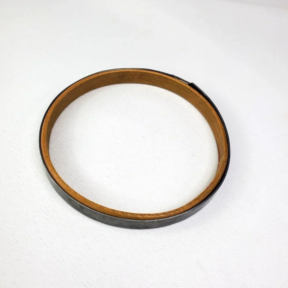 Vintage Wooden & Metal Spring Hold Tight Tension Embroidery Hoop 4